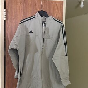 Adidas Men's Light Gray Windbreaker